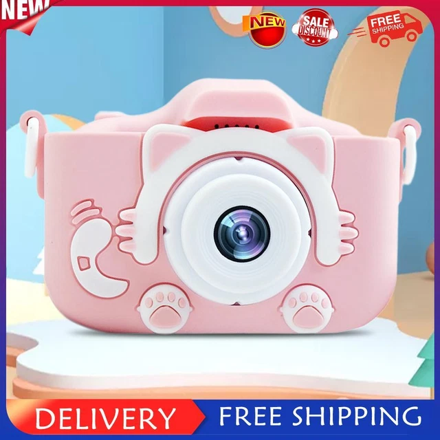 Cute Camcorder 1080P Digital Video Camera Portable Gifts for Kids (Pink)