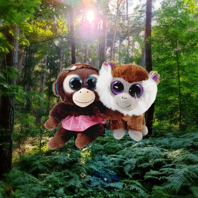 Ty Beanie Boos Monkey Plush Tamoo & Nadya 2015/2017 Tysilk