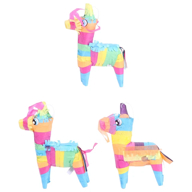 3 piezas rellenas juguete papel caballo piñata juguete niños piñata