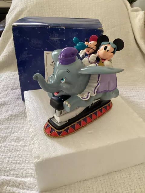 Vintage Disney Parks Mickey Minnie Flying Elephant Dumbo Stapler Vg