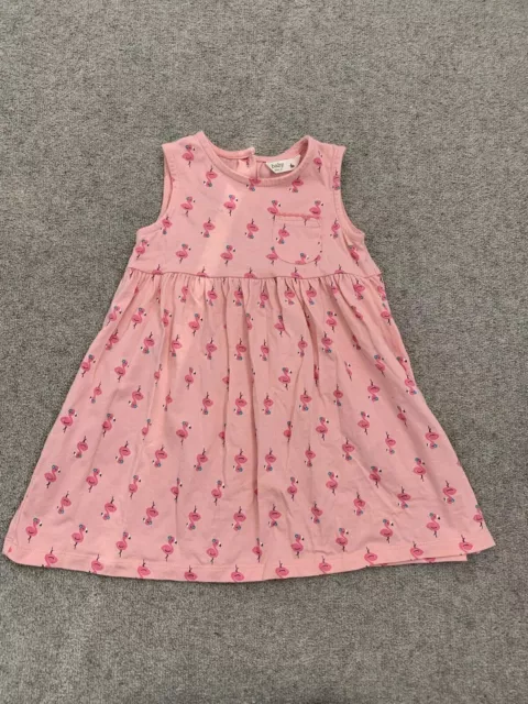 M&Co Baby Girl Pink Flamingo Dress Size 12-18 Months