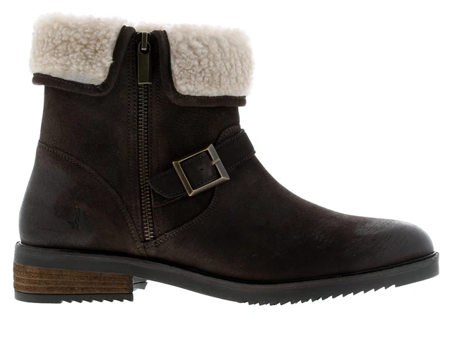 Hush Puppies Femmes Bottines TYLER Cuir Zip Fausse Fourrure Doublure Polaire 2