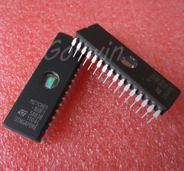 5Pcs 27C801 St Ic Eprom Uv 8Mbit 100Ns 32Cdip M27C801-100F1