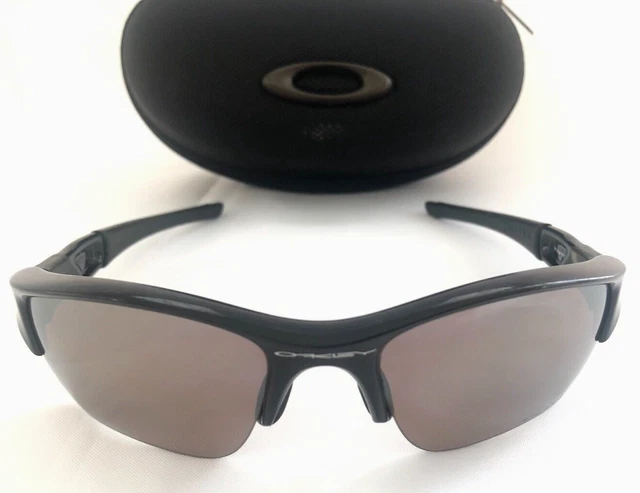 OAKLEY FLAK JACKET 1.0 SUNGLASSES Black w/ VR28 Blk Iridium Polarized XLJ Lenses