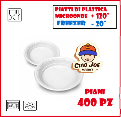 Bianca 125 PIATTO FONDO DI PLASTICA RIUTILIZZABILI FONDI 5 CONFEZIONI DA 25 PEZZI 
