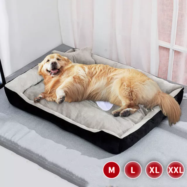 M/L/XL/XXL Dog Cat Calming Bed Sleeping Comfy Cave Washable Mat Extra Large