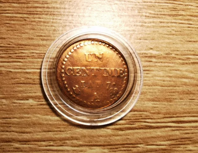 Un 1 Centime An 7 Dupré, sans apostrophe Monnaie pièce franc