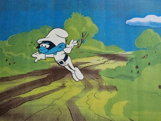 HANNA BARBERA ORIGINAL 1980s Vintage TV SMURFS Animation Art Production ...