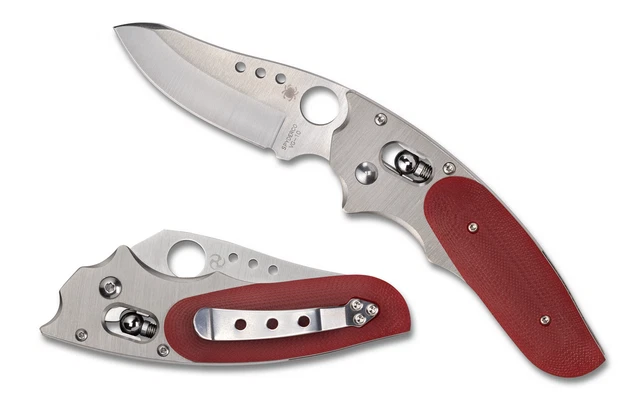 Spyderco Viele Phoenix Knife Sprint Run Red G-10 & Titanium 1/1200 C114GPRD