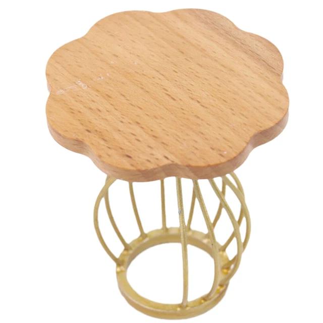 Miniature Coffee Table Dollhouse Wooden Furniture Tiny End Toy Side Tea