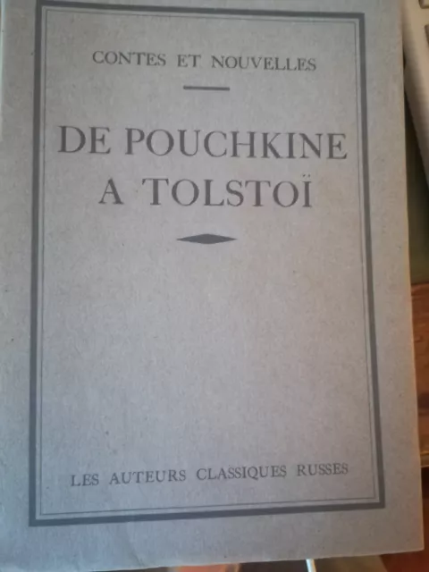 CONTES ET NOUVELLES DE POUCHKINE A TOLSTOÏ ED. DE LA PLEIADE 1930 Tres Bon Etat