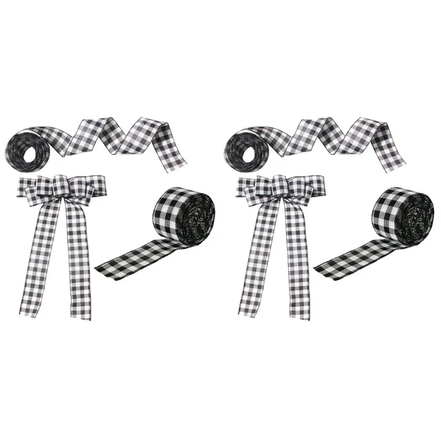 6 pcs Weihnachten Jute Band Weihnachten Band für Haar Bögen