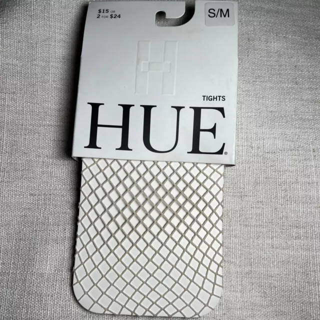 NWT HUE Petite Fishnet Chino Cream Tights size S/M Fits 120-170lbs