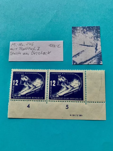 DDR - 1950 - Michel. Nr. 246 mit Plattenfehler I. Postfrisch.