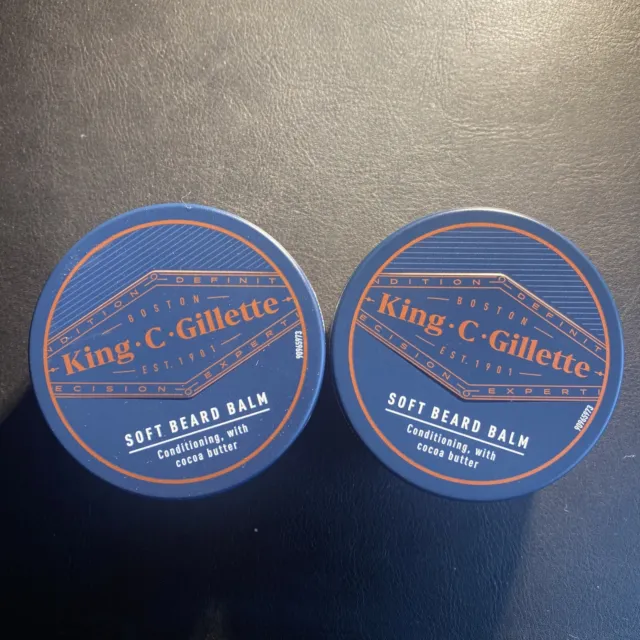 Balsamo per barba morbida King C. Gillette burro di cacao 2x100 ml