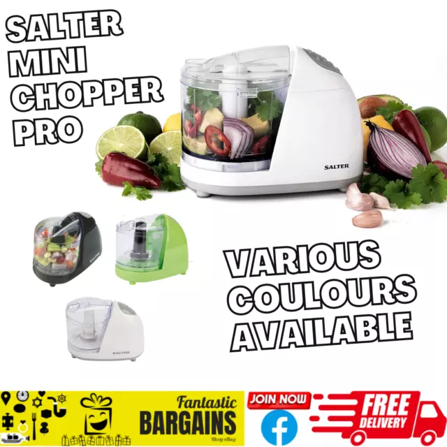 Salter Mini Chopper Pro Kitchen One Touch 150W Compact Design Practical Cooking