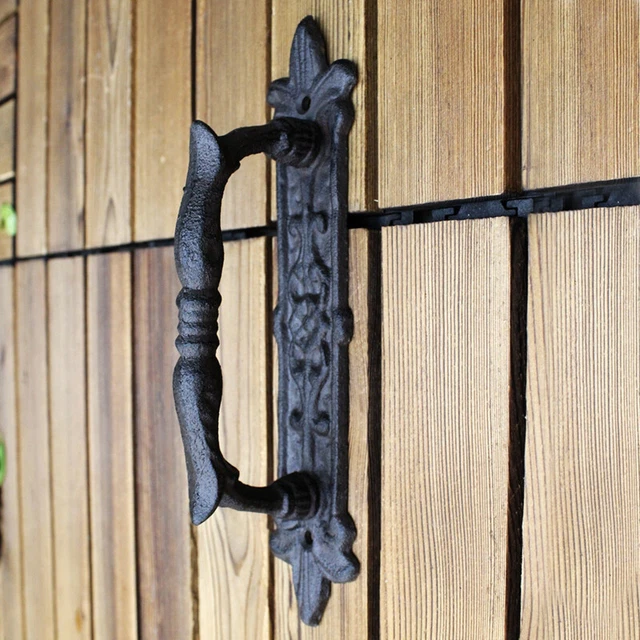 Vintage Cast Iron Pull Door Handle Garden Gate Shed Paddock Barn Cupboard DF