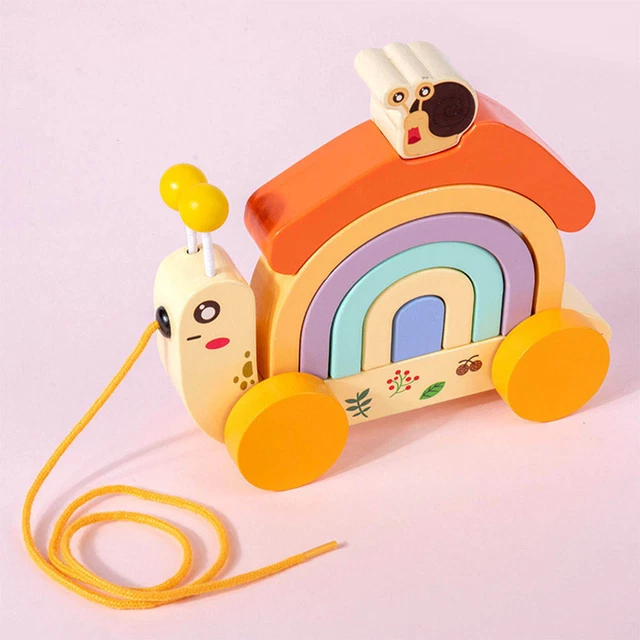 Empileur -en-ciel En Bois Montessori Rainbow Building Building pour Bébé