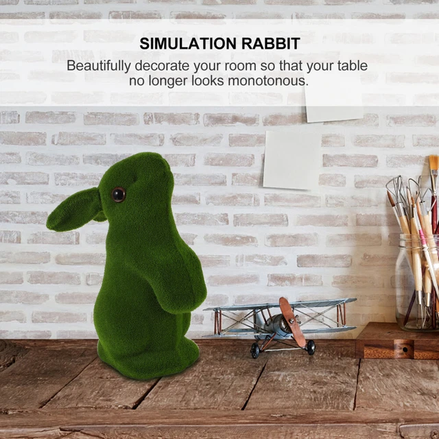 1Pc Moos Bunny Figuren Decor Tafelaufsatz Bunny Tafelaufsatz 12