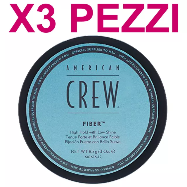 Cera Per Capelli Effetto Opaco AMERICAN CREW Fiber 85gr 3 Pezzi