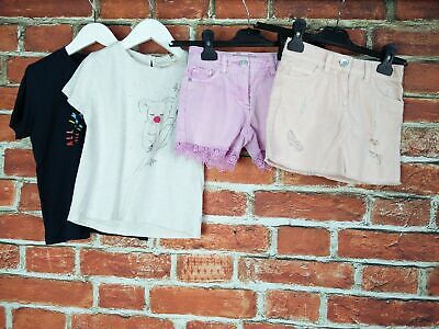 Bundle Le ragazze di età compresa tra 3-4 anni M&S Zara gonna in denim successivo Pantaloncini T-Shirt Set 104CM