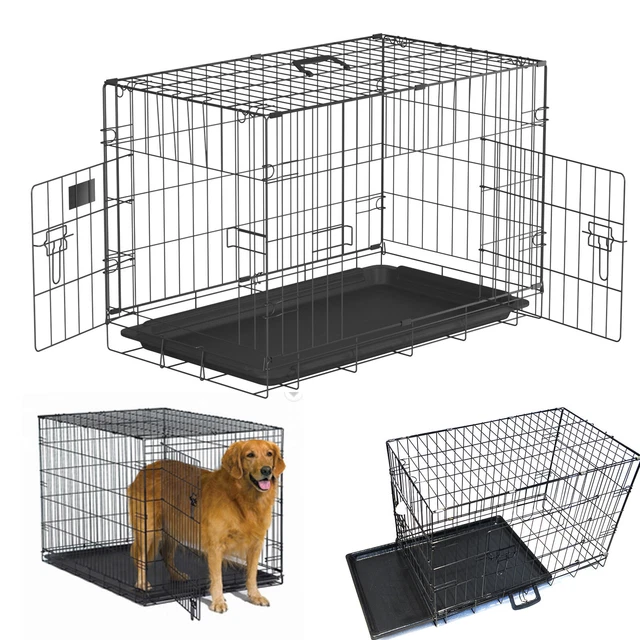 Dog Cage Puppy Training Crate Pet Carrier Small Medium Large Xl Metal Cages