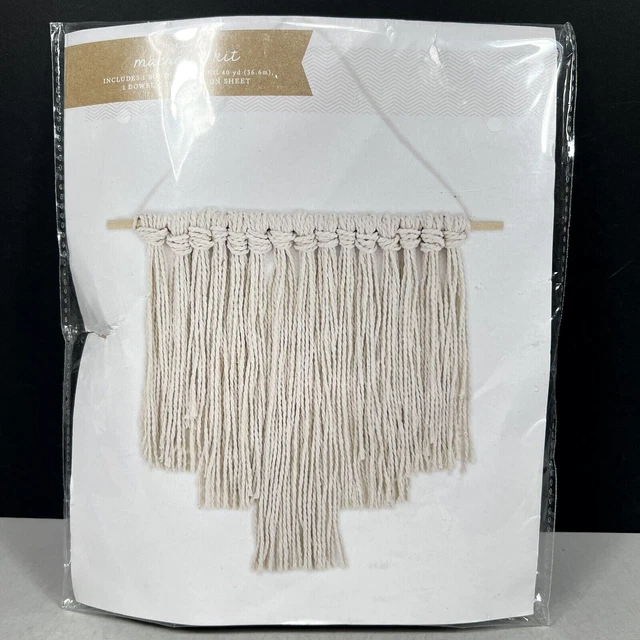 Kit colgante de pared Macrame rápido fácil principiante BOHO todo incluido - abierto