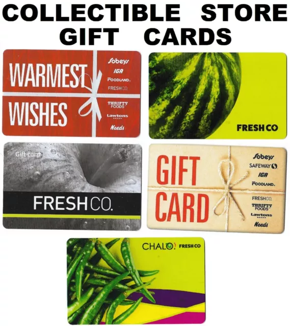 collectible gift card FRESHCO SOBEYS NEEDS IGA FOODLAND store Canada