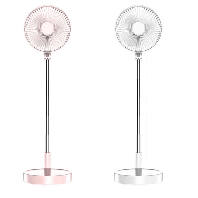 Ventilador de piso plegable compatible con Bluetooth control de aplicaciones sincronización pedestal de 4 velocidades