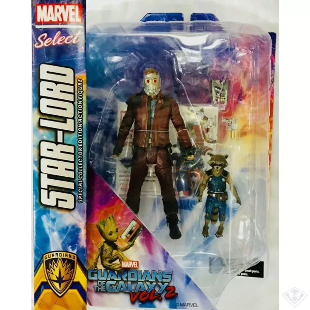 Figurines articulées Star-Lord Rocket Racton Guardians of the Galaxy 2 Marvel Select