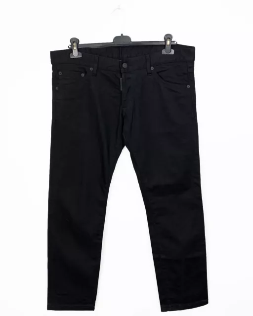 DSQUARED2 24-7 Star Black Jeans Made in Italy Size 52