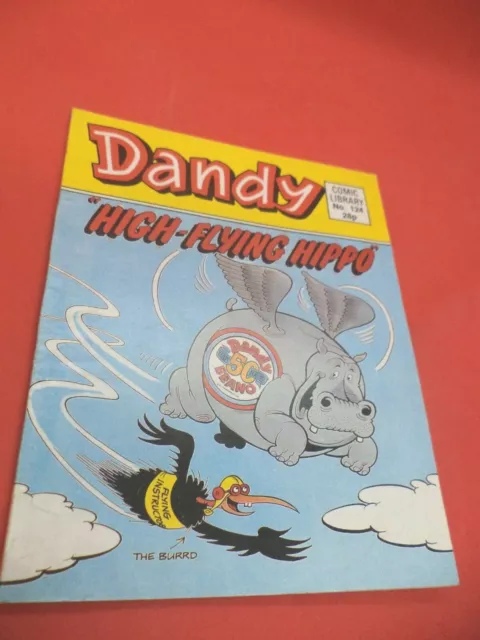 HIGH FLYING HIPPO no 124 old vintage DANDY COMIC LIBRARY picture book 1980S