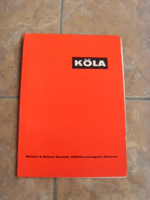 Köla Prospekt- / Aktenmappe, orig. ca. 70er Jahre