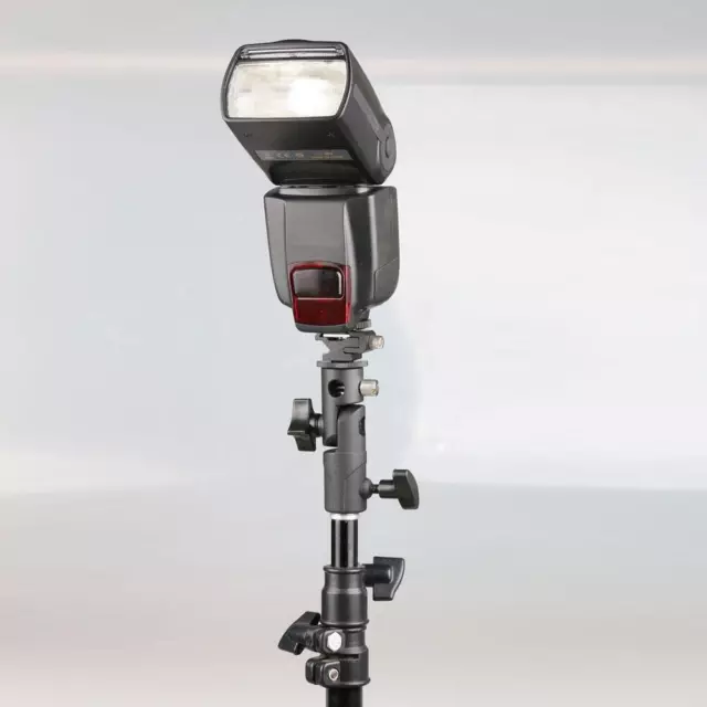 E Type Universal Metal Flash Hot Shoe Speedlite Umbrella Holder Light Stand _ 2