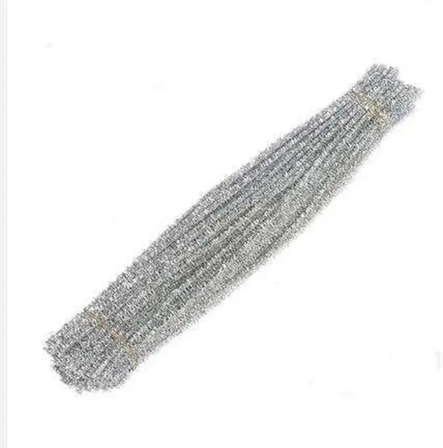 Silver Chenille Stems Pipe Cleaners for DIY Art Creative Crafts Decorations (Sil