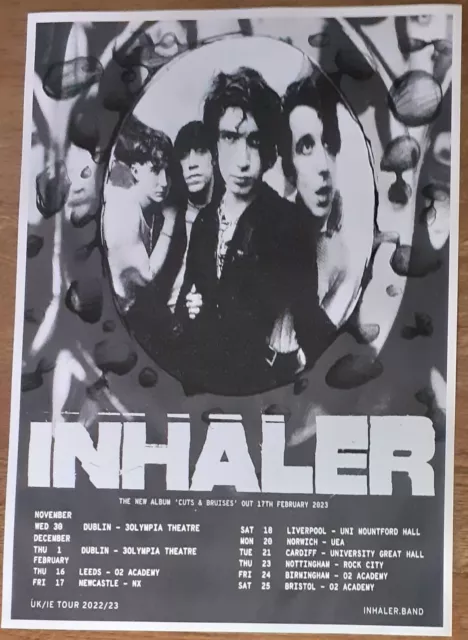 Inhaler - live band music show 2023 TOUR promotional tour concert gig poster