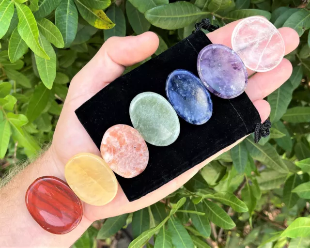 Natural Crystal Worry Stone: Choose Gemstone (Crystal Healing Pocket Stone)