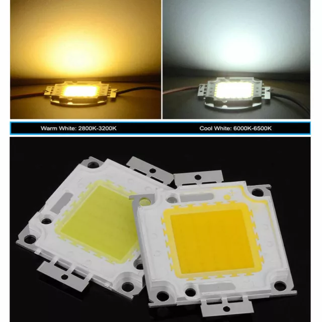 LED COB Chip Ampoule 12V-36V High Power Lumière Bulb 10W 20W 30W 50W 70W 100W