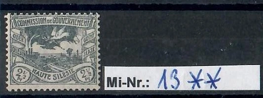 Oberschlesien Mi.-Nr.: 13 aus Freimarken 1920 sauber postfrischer Wert