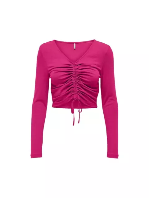 Top Only da donna a maniche lunghe, vestibilità regolare, colore Rosa Modello...