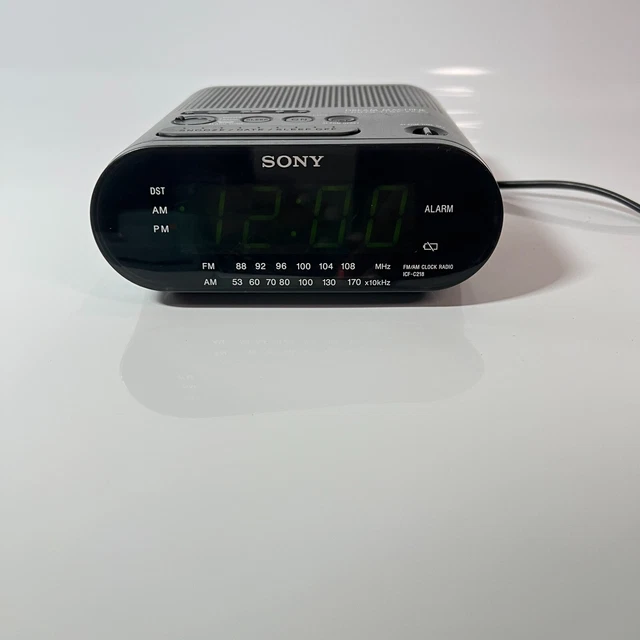 SONY DREAM MACHINE Digital Alarm Clock AM FM Radio Black Model No. ICF
