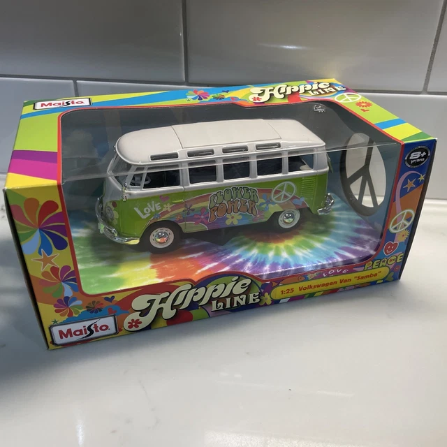 VW T1 Samba Camper Van Green Type 2 Split Screen 1:24 25 Scale - Foto 11