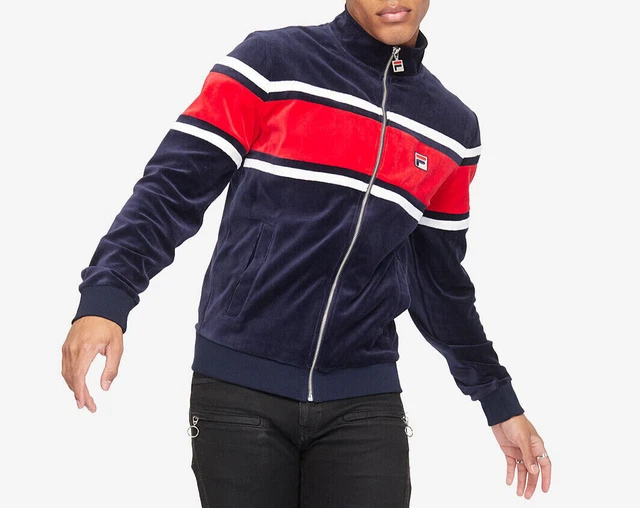 FILA HERITAGE SLANE Velour Track Top - Peacoat - Size UK M £68.00 -  PicClick UK