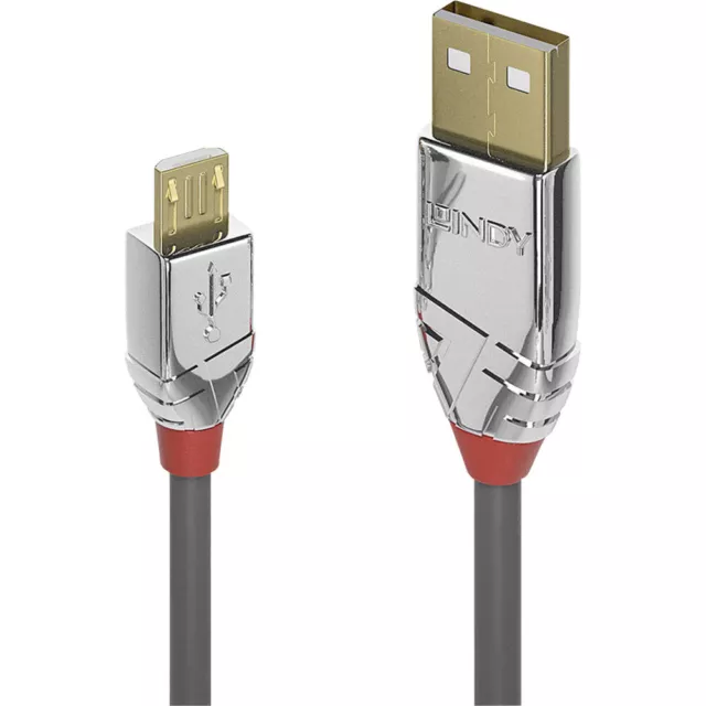 LINDY USB-Kabel USB 2.0 USB-A Stecker, USB-Micro-B Stecker 2.00 m Grau  36652