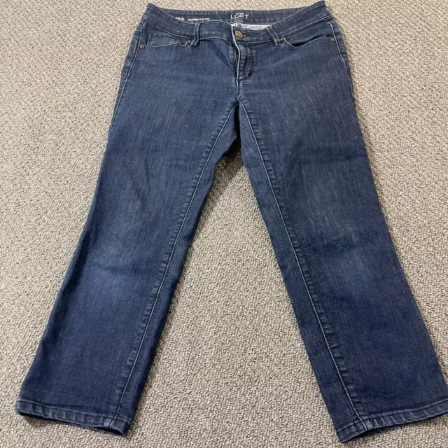 Ann Taylor Loft Womens Size 28/6 Modern Crop Denim Blue Jeans 28 6 Straight