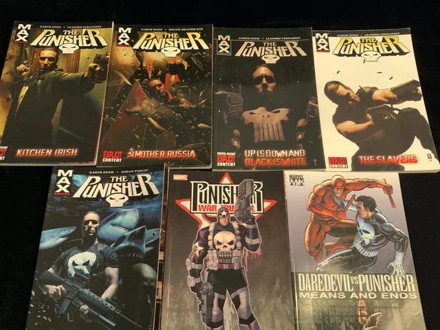 Punisher Max by Garth Ennis Vol 2-6 + 2 Marvel TPB 2018 See Desc. VG 18