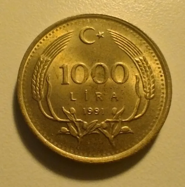 Moneta 1000 Lire Turche - 1991 - Turchia - Circolara Ma Ottima (147)