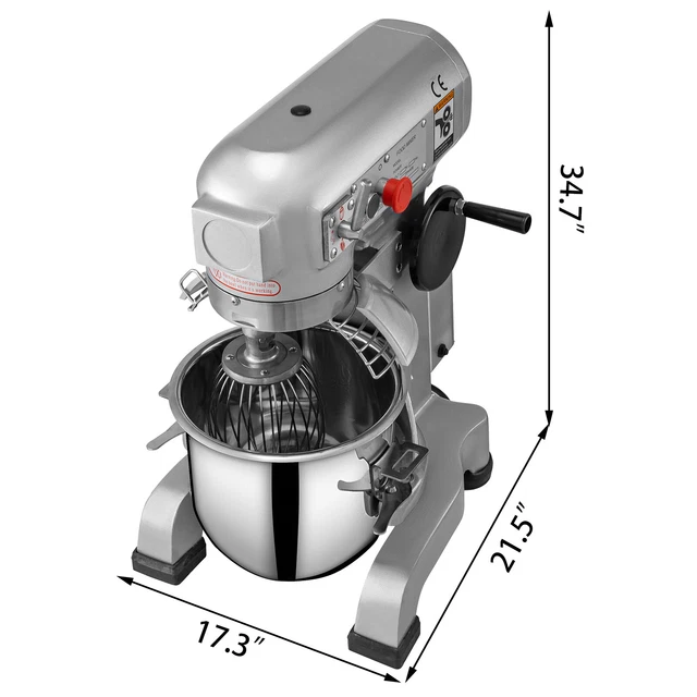 30Qt Electric Food Stand Mixer Dough Mixer Mixing tool 3 Speed Stainless Steel 8