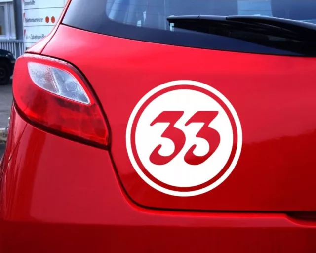 2 x Startnummern Rund Aufkleber 25 Farben 6 Größen Autoaufkleber Sticker Auto