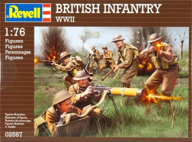 Revell 1:76 Soldatini Da Colorare British Infantry Wwii Art 02597